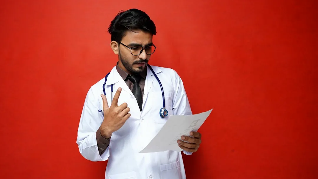 a doctor holding a clipboard