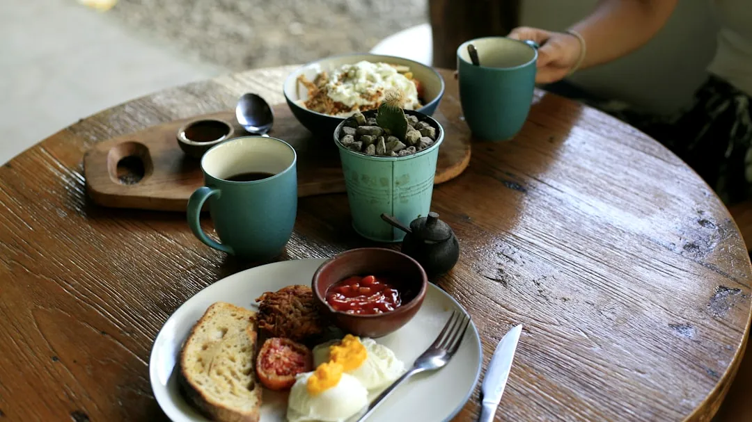 cooked egg with toasted bread